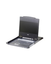 ATEN 17.3 Widescreen DVI/HDMI Full HD LCD Console KVM-Konsole DVI Schwarz Blau Grün Weiß (CL6700MW-ATA-GG)