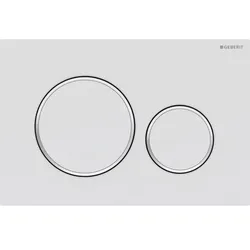 Geberit Sigma20 Betätigungsplatte für 2-Mengenspülung weiß matt lackiert, Easy-t...