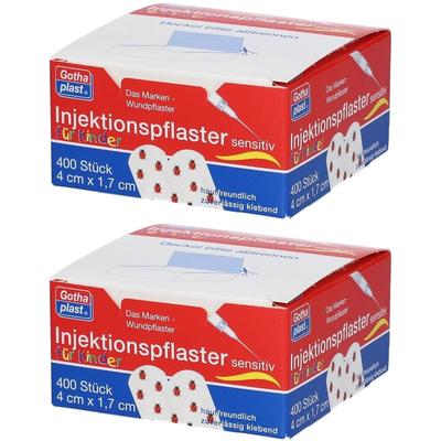2x Gothaplast Injektionspfl.Kinder Käfer 1,7x4 cm 2x400 St Pflaster