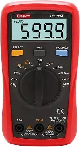 Uni-T UT133A Digitale Multimeter met Automatisch Bereikselectie AC/DC 10A 600V