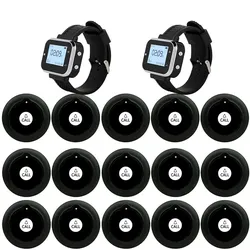 Restaurant-Rufsystem / Piepser / Pager, 15 Scheiben und 2 Uhren, 500m Reichweite