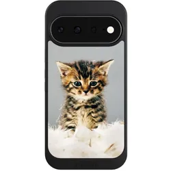 Nivocase Hülle für Google Pixel 11 Handyhülle NIVOcore Case Schwarz Feder Haustier Katze (Google Pixel 11), Smartphone Hülle, Schwarz