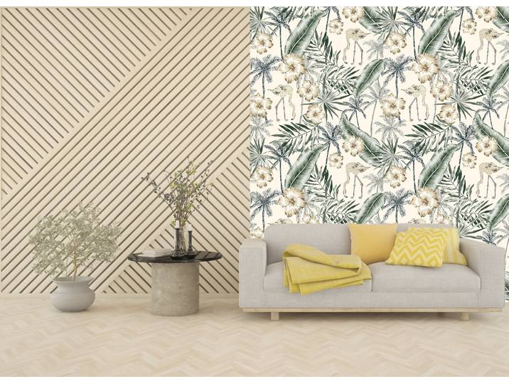 Fototapete QUEENCE Stechpalmen mit Blüten , beige (natur), B:90m H:250m, Vinyl, Tapeten, Fototapete, Wandpaneele, selbstklebend, Tapete, Sticker, Wanddeko, XXL-Fotomotiv