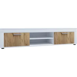 Lowboard Usilo Weiß/Honigeiche