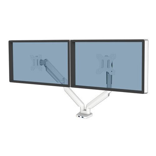 Fellowes Doppelmonitorarm Platinum Series weiß