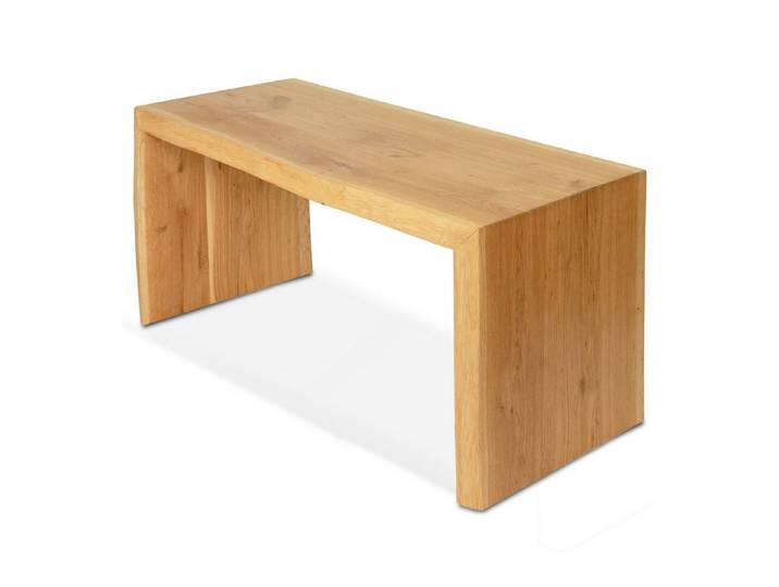 holz4home® Sitzbank Massivholzbank Eiche mit Baumkante I Echtholz Holzbank ohne Lehne, Minimalistisches Design