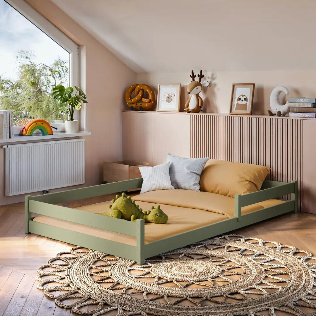 Harriet Bee Small Double (4') Kids Bed Olive