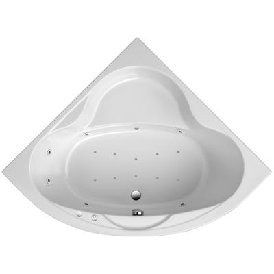 Whirlpool-Badewanne OTTOFOND "Sara", weiß, B:140cm H:42cm L:140cm T:140cm, Sanitäracryl, Badewannen, Typ Premium, chrom und Farblichtscheinwerfer