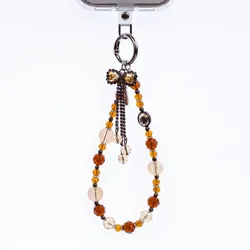 Crong Phone Charm - Anhänger für das Handy für Kordel (Gold Bow)
