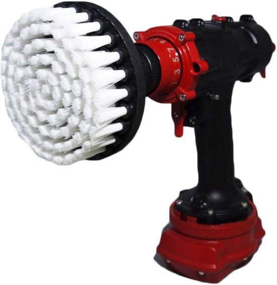 Set witte borstels voor boormachines