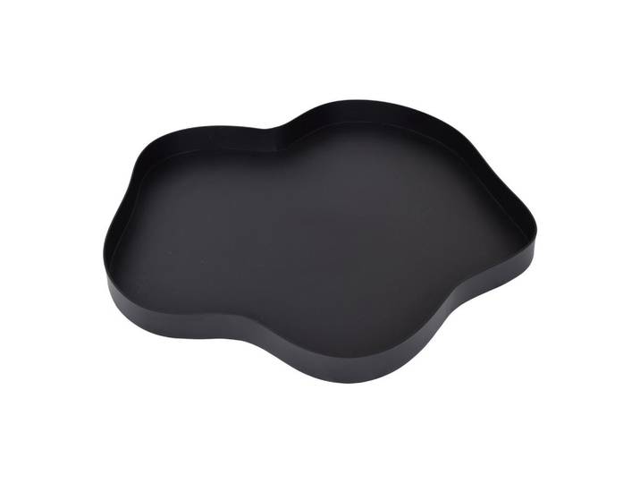 Loft42 Tablett Serva Schwarz, Metall, 40x3x40 cm, Geschirr, Tischkultur & Serviergeschirr, Tabletts