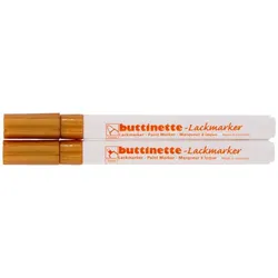 buttinette Lackmarker, gold, 2 Stifte