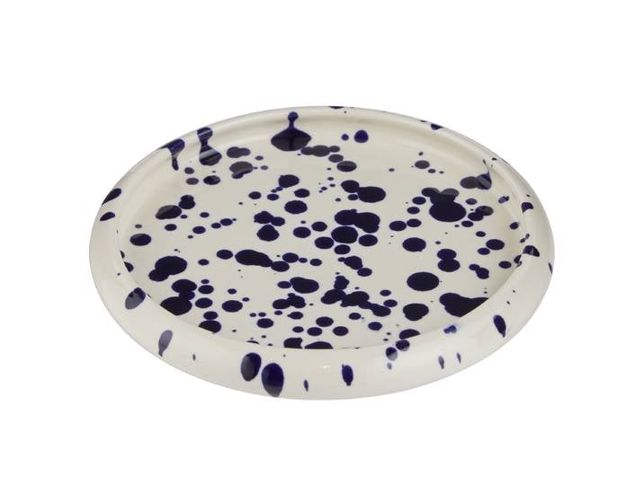 Assiettes à apéritif BOOGY SPLASH 12 x 2 x 12cm Bleu/Bleu foncé