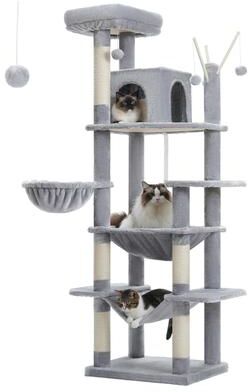 Inspire Essentials Large Cat Tree Tower With Big Hammock And Scratching Posts 9