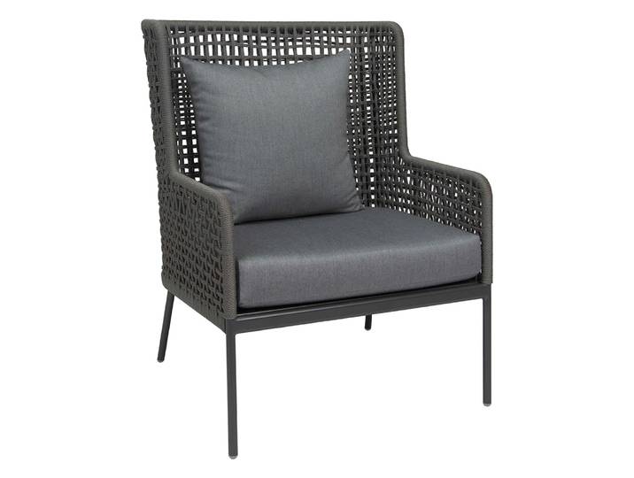 Stern GRETA Lounge-Sessel alu anthrazit mit Kordel platin inkl.