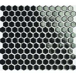 Premium Mosaic Keramikmosaik schwarz 26x30 cm glanz MOS26BK