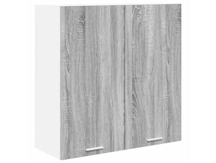 fsahslih Küchen Hängeschrank Graues Sonoma 80x31x80 cm Holzwerkstoff Wandschrank mit 2 Türen für Küche und Speisekammer. Struktureller Stauraum für Geschirr bei bis zu 60 kg Belastung.