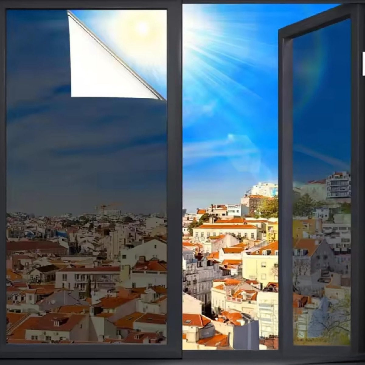 ShopVlot Raamfolie Strepen - Zelfklevende Melkglas Folie voor Privacy en UV-bescherming