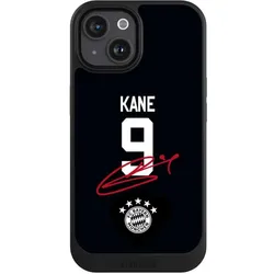 Nivocase Hülle für Apple iPhone 15 Handyhülle NIVOcore Case Schwarz FC Bayern München Trikot Harry Kane (Apple iPhone 15), Smartphone Hülle, Schwarz