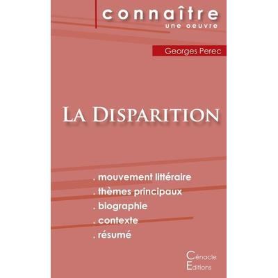 Fiche de lecture La Disparition de Georges Perec (Analyse littéraire de référence et résumé complet), Taschenbuch von Georges Perec, Les éditions du