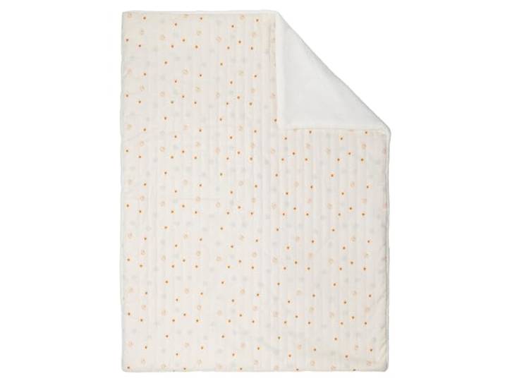 Nattou Kuscheldecke aus Baumwolle und Polyester, 75 x 100 cm, Felix und Leo, Weiß