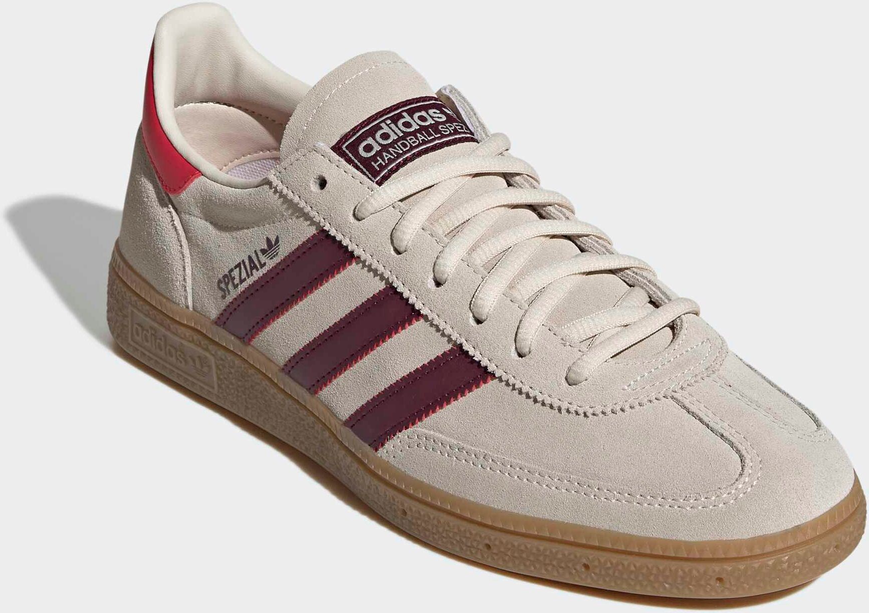 Sneaker ADIDAS PERFORMANCE "HANDBALL SPEZIAL", Herren, Gr. 40, beige (wonwhi, actpn, olympique lyon), Leder, Schuhe Sneaker, AS Roma wonwhi, actpn, olympique lyon 40