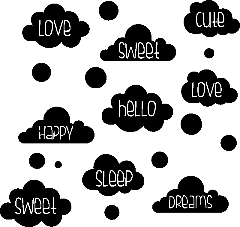 Ambiance-sticker Sticker chambre enfant love sweet dreams