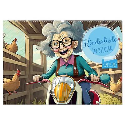 Kinderlieder - In Bildern (Wandkalender 2026 DIN A2 quer), CALVENDO Monatskalender