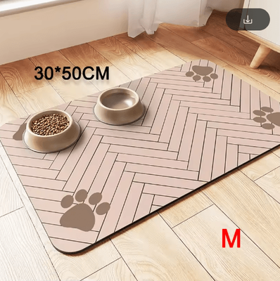 Inspire Picks Waterproof Quick Dry Pet Feeding Mat Non Slip Placemat For Dog & Cat Bowls pink 30x50cm