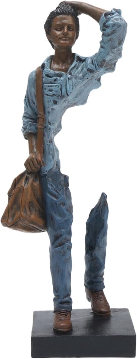 Abstract Beeld Multicolor Hars Figuur voor Interieur Decoratie Hoogte: 25 cm