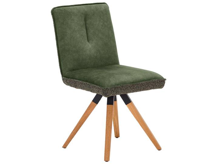 Venda Stuhl, Grün, Dunkelgrau, Holz, Metall, Eiche, vollmassiv, A-Form, 47x88x60 cm, Esszimmer, Stühle, Esszimmerstühle