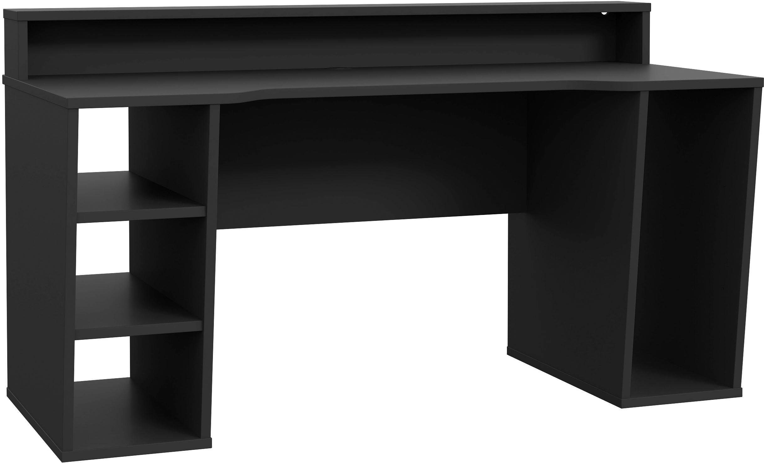 Gamingtisch FORTE "Tezaur", schwarz, B:160cm H:91cm T:72cm, Tische, wahlweise mit RGB-Beleuchtung