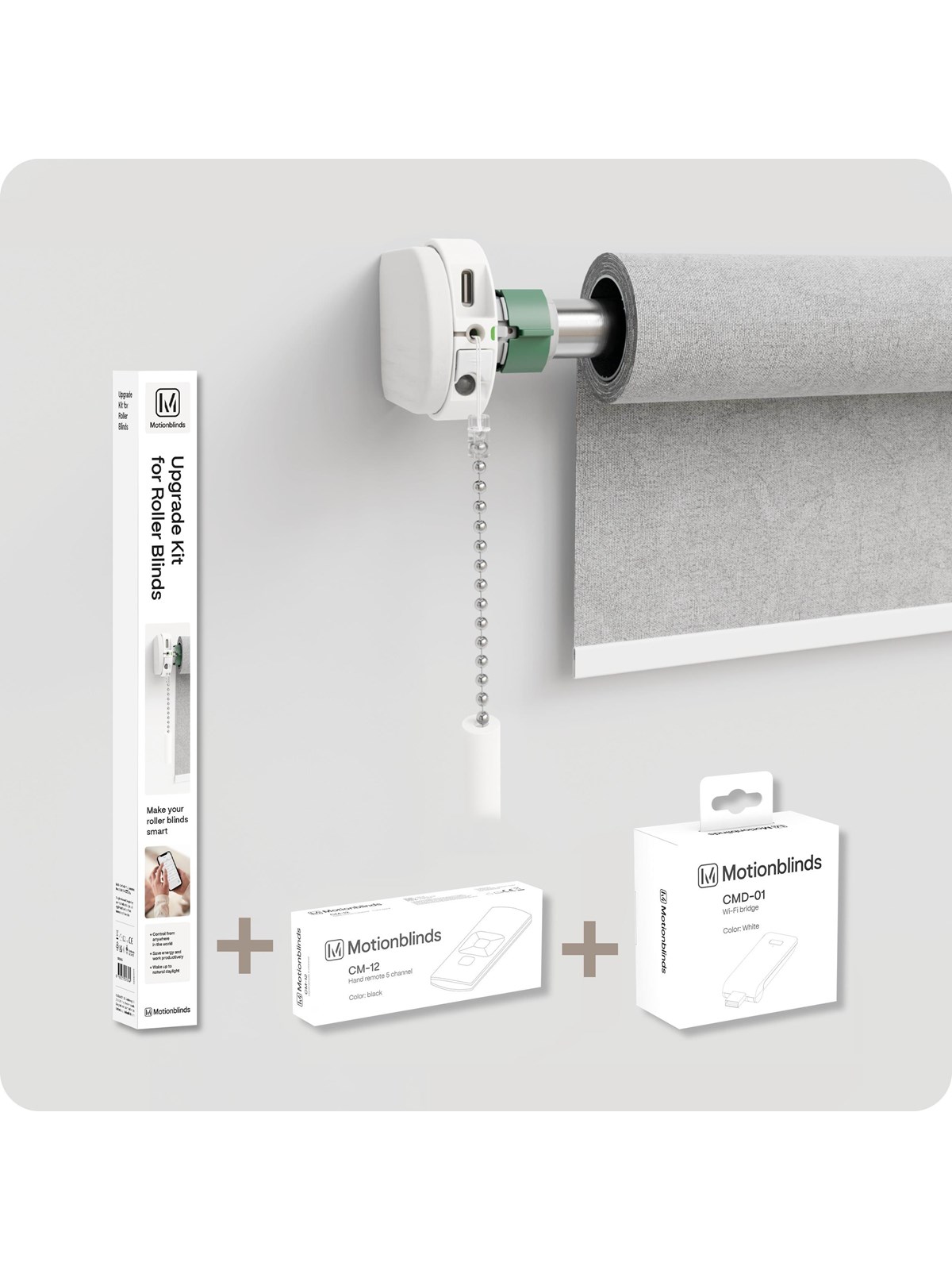 MotionBlinds Upgrade Kit starterkit (Upgrade Kit for roller blinds + bridge + 1C remote)