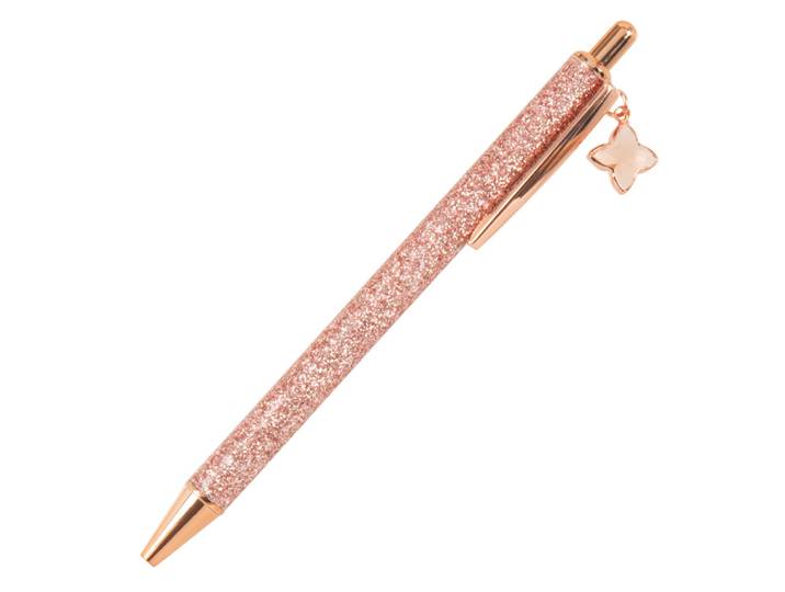 Stift mit goldfarbenen Pailletten mit Quaste