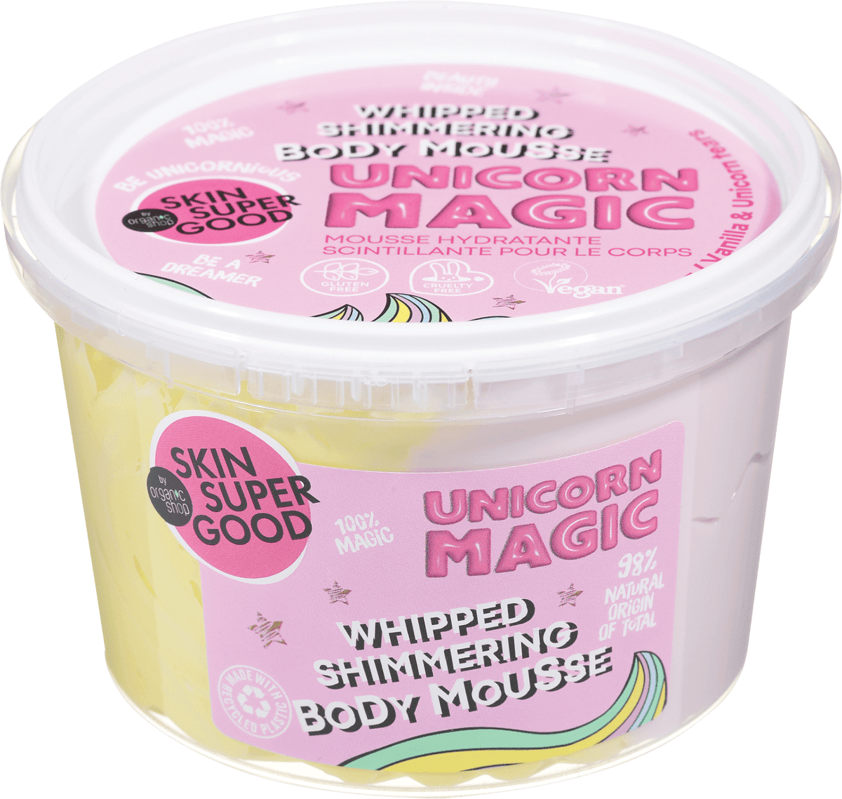Organic Shop Skin Super Good Unicorn Magic Shiny Body Mousse 250 ml