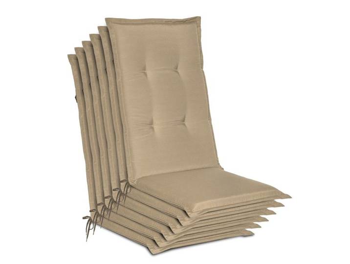 Lot de 6 coussins de chaise de jardin Loft HL Nature 120x50x6cm