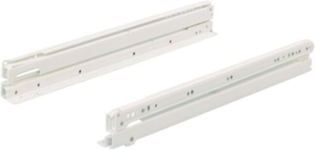Hettich Coulisse à sortie totale FR 6142 STA thermolaquée blanc L.700mm 50kg (41651)