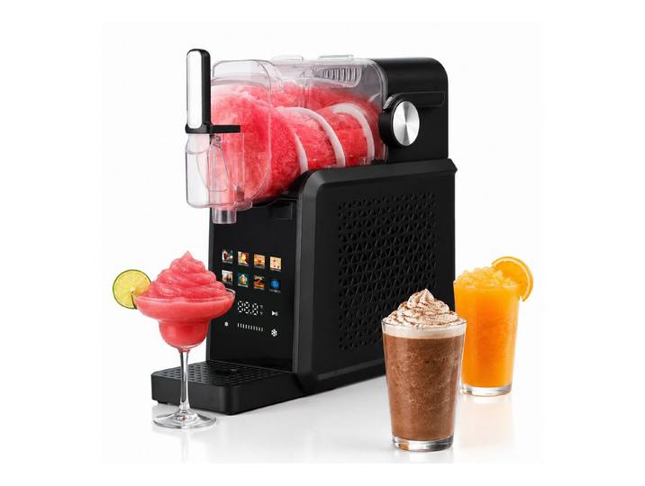 WHEELYOU Slush-Eismaschine Slush Maker 8-in-1, Selbstreinigung, ohne Eiswürfel, Touch-Bedienfeld, 1,8 l, 200 W, Kompressorkühlung, Ca. 15–60 Min. Zubereitung, 10 Konsistenzstufen