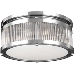 Außenleuchte Deckenlampe Unterputzleuchte LED Stahl Chrom IP44 B 38,1 cm