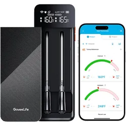 GOVEE B5192011 Smart Wireless Meat Thermometer, Schwarz