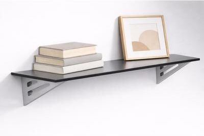 Wallscapes Puzzle Shelf Kit - Black Sparkle with Bracket