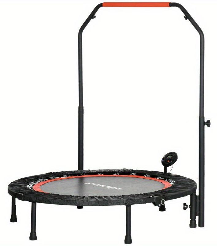 Mini-Trampolin - Klappbares Fitness-Trampolin mit Handgriffen - 102 cm, Schwarz