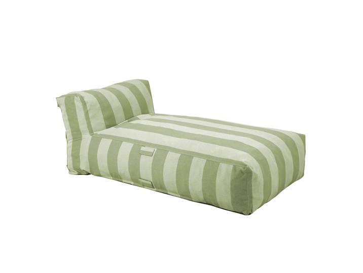 Oviala - Méridienne rayée pour salon de jardin modulable
