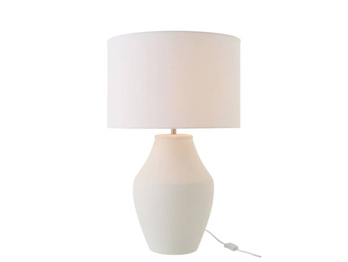 Lampe de table en céramique blanche 46x46x72 cm