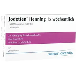 Jodetten Henning 1x wöchentlich 1530 Mikrogramm 28 St Tabletten