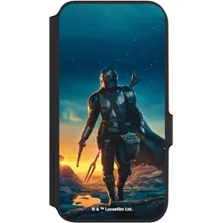 Nivocase Klapphülle für Samsung Galaxy A54 5G Handyhülle aus Kunst Leder NIVOflip schwarz Sonnenuntergang (Samsung Galaxy A54 5G), Smartphone Hülle, Schwarz