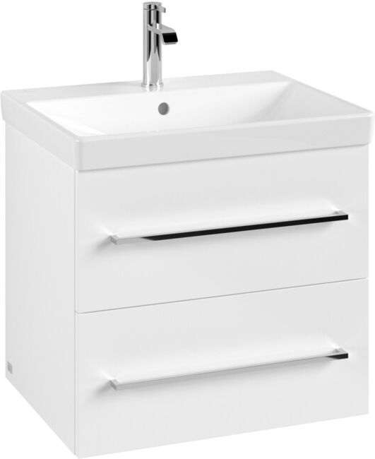 V&B; Avento Meuble sous lavabo 58x51,4x48 cm, 2 tiroirs, blanc brillant ; Villeroy & Boch (A88900VE)