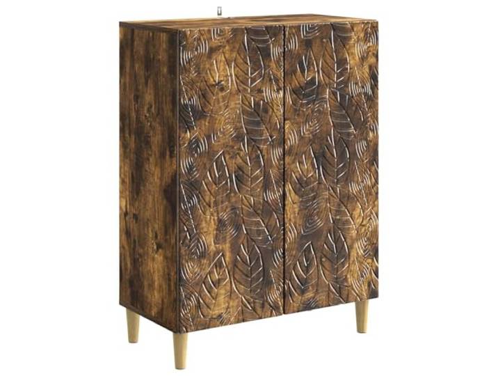 Sideboard Geräucherte Eiche 66 x 34,5 x 90 cm Holzwerkstoff Mehrere Fächer, kratzfeste Oberfläche, schmutzabweisend, Holzwerkstoff, Esszimmer, Flur