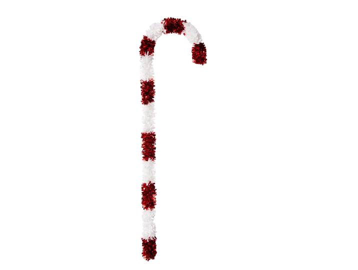 Deko-Candy Cane Lametta 20 x 120 x 5cm Rot/Rot/Weiß