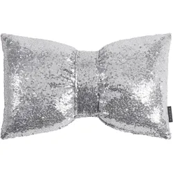 Schleifenkissen GLITTER silber (BHT 50x30x8 cm) - silber - BHT 50x30x8 cm